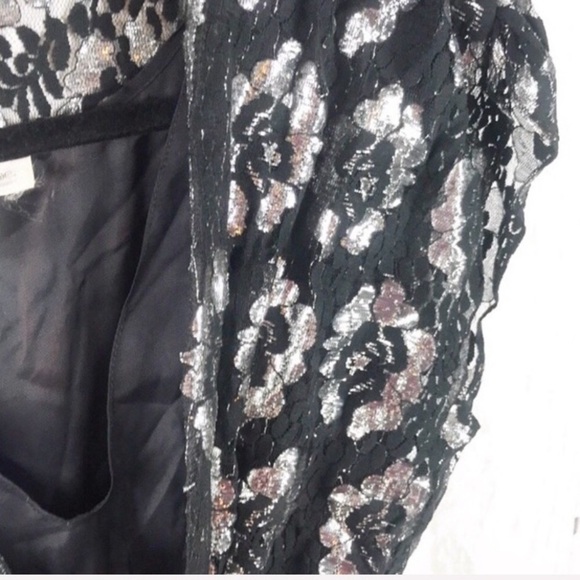 VINTAGE 90’s Retro Metallic Party dress size 10 - Picture 6 of 16